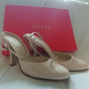 Guess cream leather Marni pumps